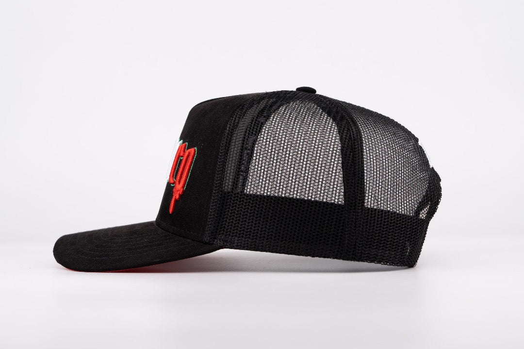 3. MEXICO SUELA ROJA BLACK TRUCKER SNAPBACK (pre-order)