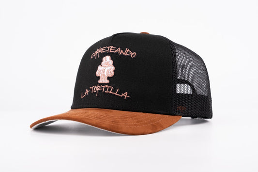 10. CORRETEANDO LA TORTILLA BLACK AND BROWN TRUCKER SNAPBACK (pre-order)