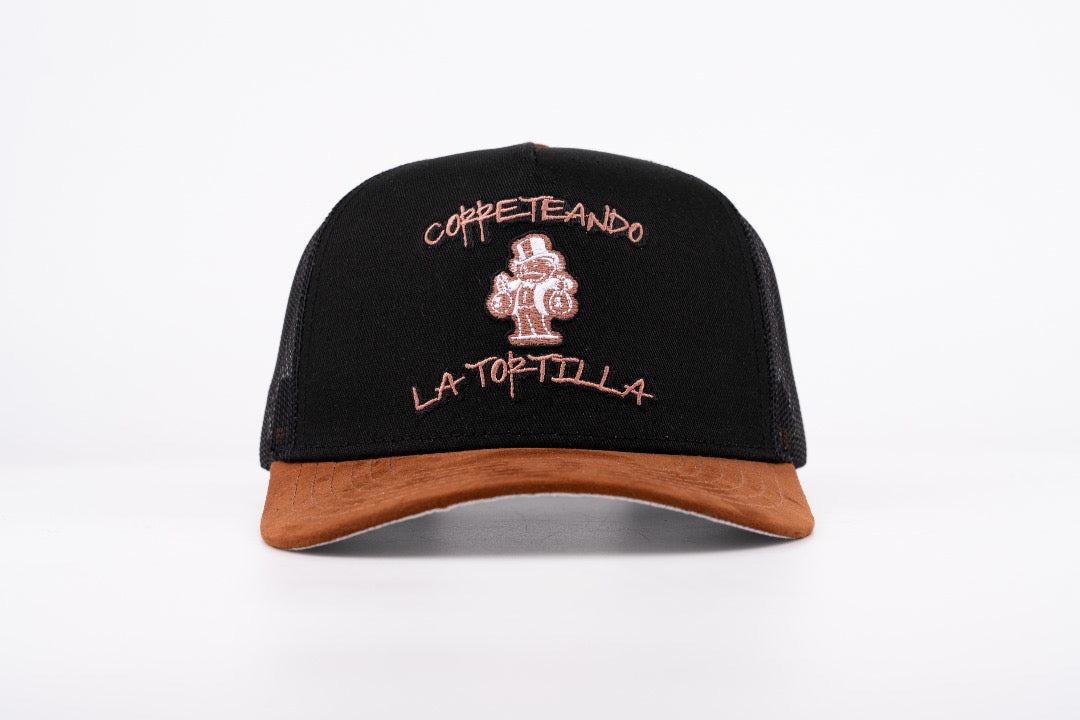 10. CORRETEANDO LA TORTILLA BLACK AND BROWN TRUCKER SNAPBACK (pre-order)